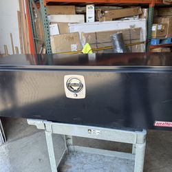 Used Weatherguard 560-5-02 Underbed Box, 11.2 ft., Height: 18.13 in., Length: 60.13 in., Width: 18.25 in., Gloss Black, Heavy-Duty Welded, Steel