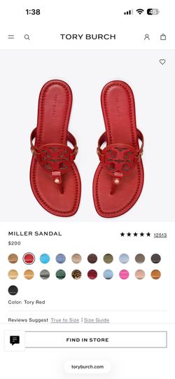 Tory Burch Red Miller Sandals