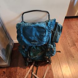 Kelty M Aluminum External Frame Hiking Backpack Blue & Green 32 Inches High