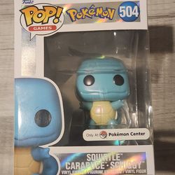 Funko Pop Games:  Pearlescent SQUIRTLE #504 Pokemon Center Exclusive - In Box 