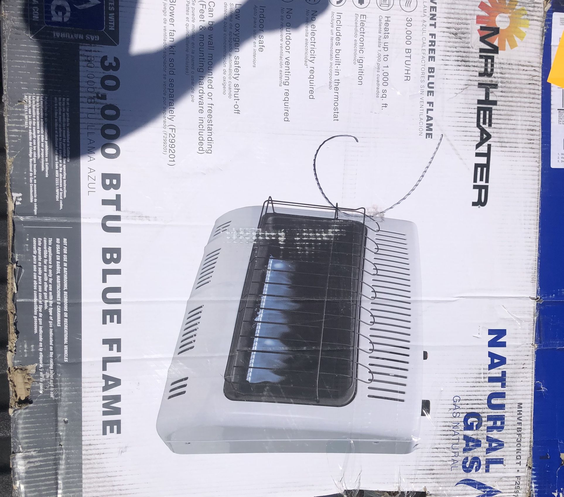 Mr Heater 30,000 BTU Vent Free Blue Flame Natural Gas Space
