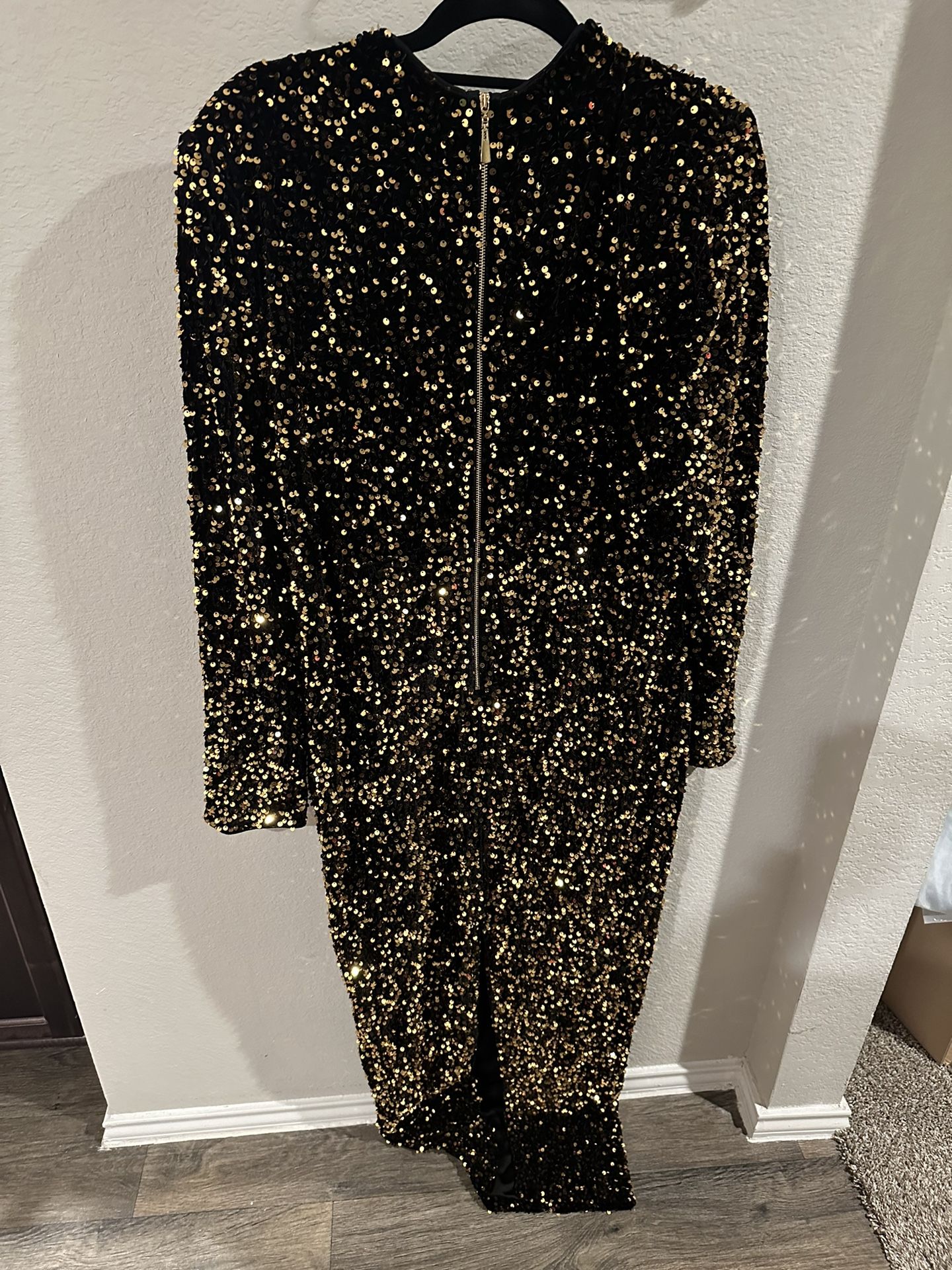 Brand New Black and Gold sequin Dress