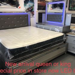 ****SPECIAL  PRICE***** New LED Silver Bedroom 4 Pc Set K Furniture And More 5513 8th Street W Suite 10 Lehigh 
