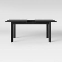 Project 62 Bombelli Black Modern Dining Table With Extension Leaf Home Furniture