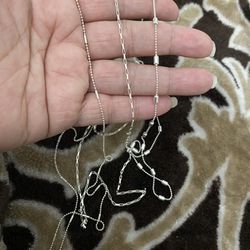 Real 925 Sterling Silver Chain Necklace $38 Each 
