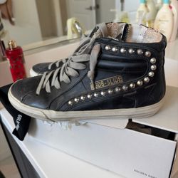 Golden Goose Slide Studded High-Top Sneakers