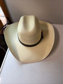 Vtg Mens Western Cowboy Rodeo Hat Ranch Style Cowboy Riding Hat Sz L