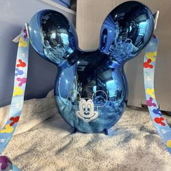 Blue Mickey Balloon Disney Parks Popcorn Bucket 