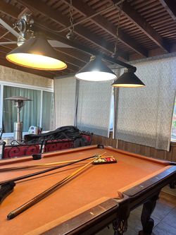 AMF PlayMaster Pool Table + Light & Accessories - $400