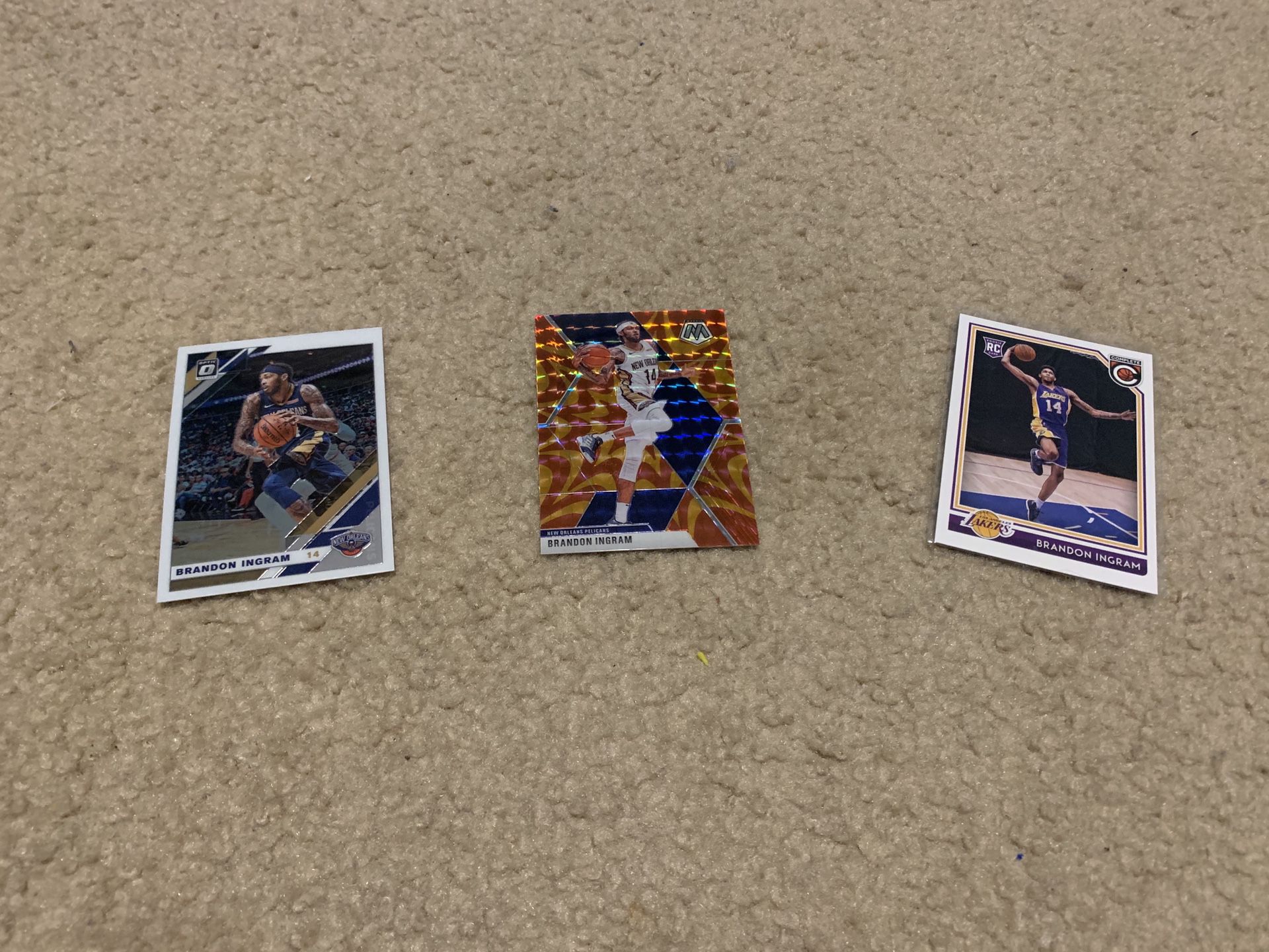 Brandon Ingram Rookie Lot Mosaic(Orange) and Optic/Complete RC