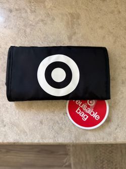 Black Reusable Shopping Bag with Target Bullseye Logo