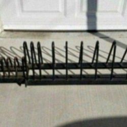 Horizontal Weight Rack Holds Full Set With Wheels 