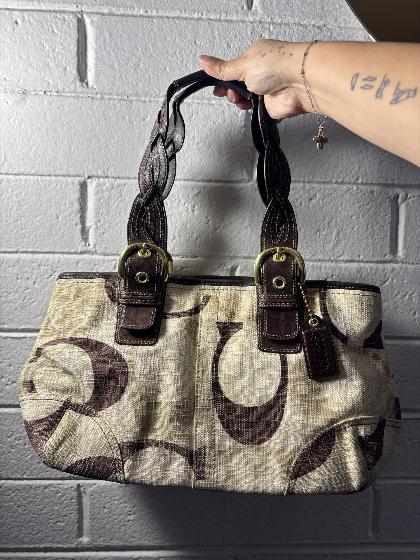 Coach y2k vintage tonal c tote bag