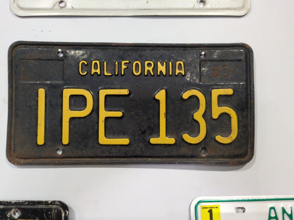 Antique Car License Plate 