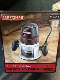 Craftsman 120v AC 9.0 Amp 1 3/4-Peak HP motor variable speed 15,000-25,000 RPM 1/4” collet, 10 ft cord - Brand New Never Opened