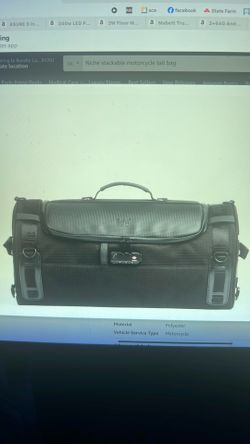 NEW Stackable Motorcycle Tail Bag. 59L Large Capacity Rear Seat Bag with Waterproof Rain Cover, Zipper Closure, & Adjustable Straps. Travel Luggage