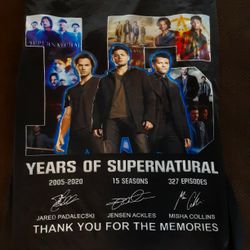 Supernatural Size 3x Signed Shirt