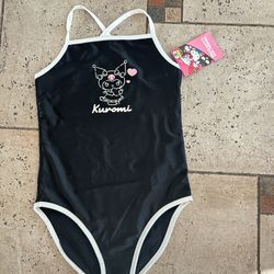 NWT Licensed Sanrio Kuromi girls Swimwear size 10/11 yrs 
