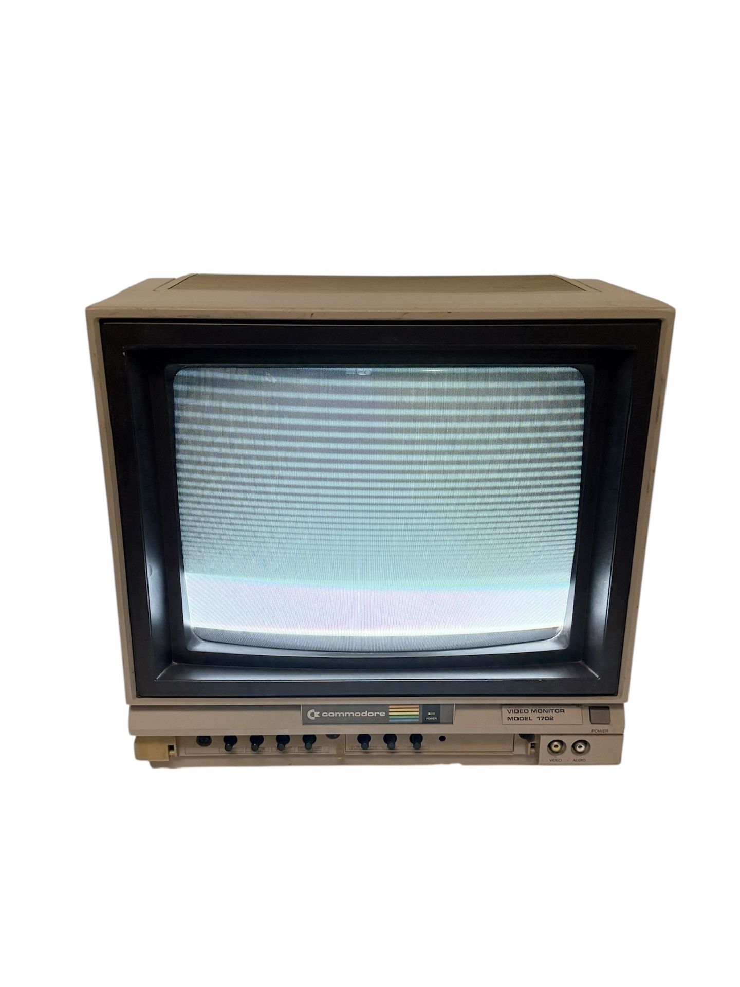 1984 Commodore 1702 Color Video CRT Monitor Retro Computing Gaming ~ READ