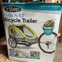 Brand New Quick-N-EZ Double Tow Behind Bike Trailer