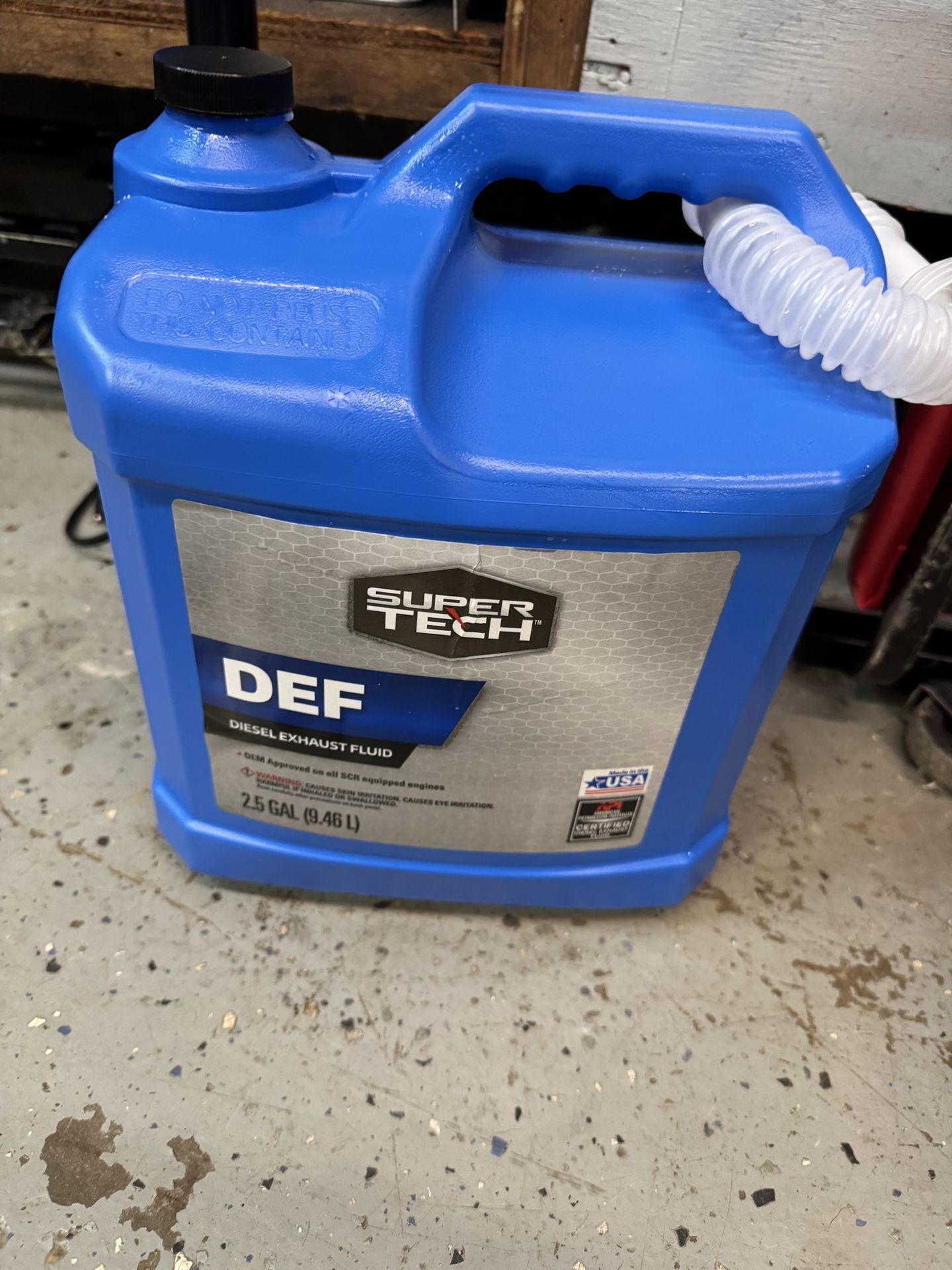 Gallon DEF. Full.