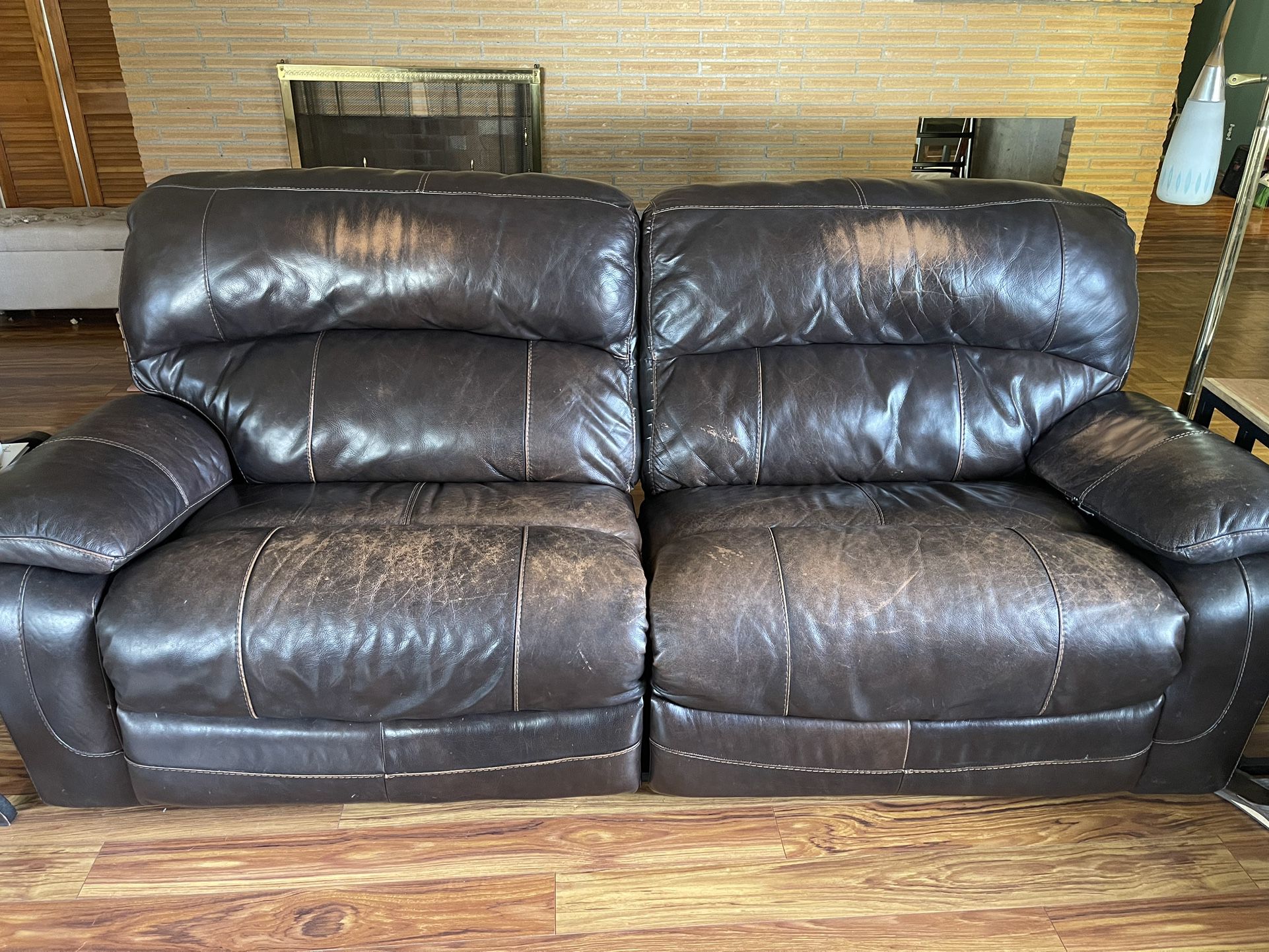 Leather Recliner Couch  $20