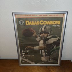 Dallas Cowboys Danny White 1982 Magazine Print Ad Frame 