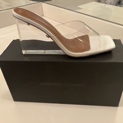 Gabrielle Union Clear Wedge Sandal