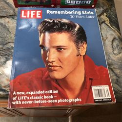 Elvis Presley Christmas Ornaments and Magazine