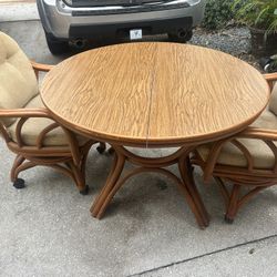 Beautiful Vintage Rattan, Dining Table