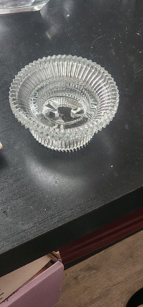 Timo Sarpaneva For Iittala Vintage Candle Holder- Glass Ribbed Fluted MCM