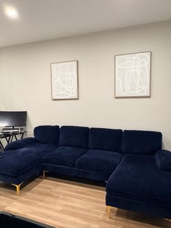 Blue Velvet Couch