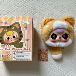 baby three fortune cat zipper bag - american shorthair cat