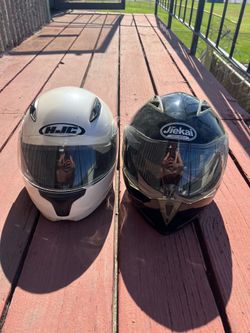 HJC & Jiekai Full-Face Motorcycle Helmets – Pair