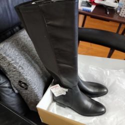 Authentic Michael Kors Leather Tall Black Boots