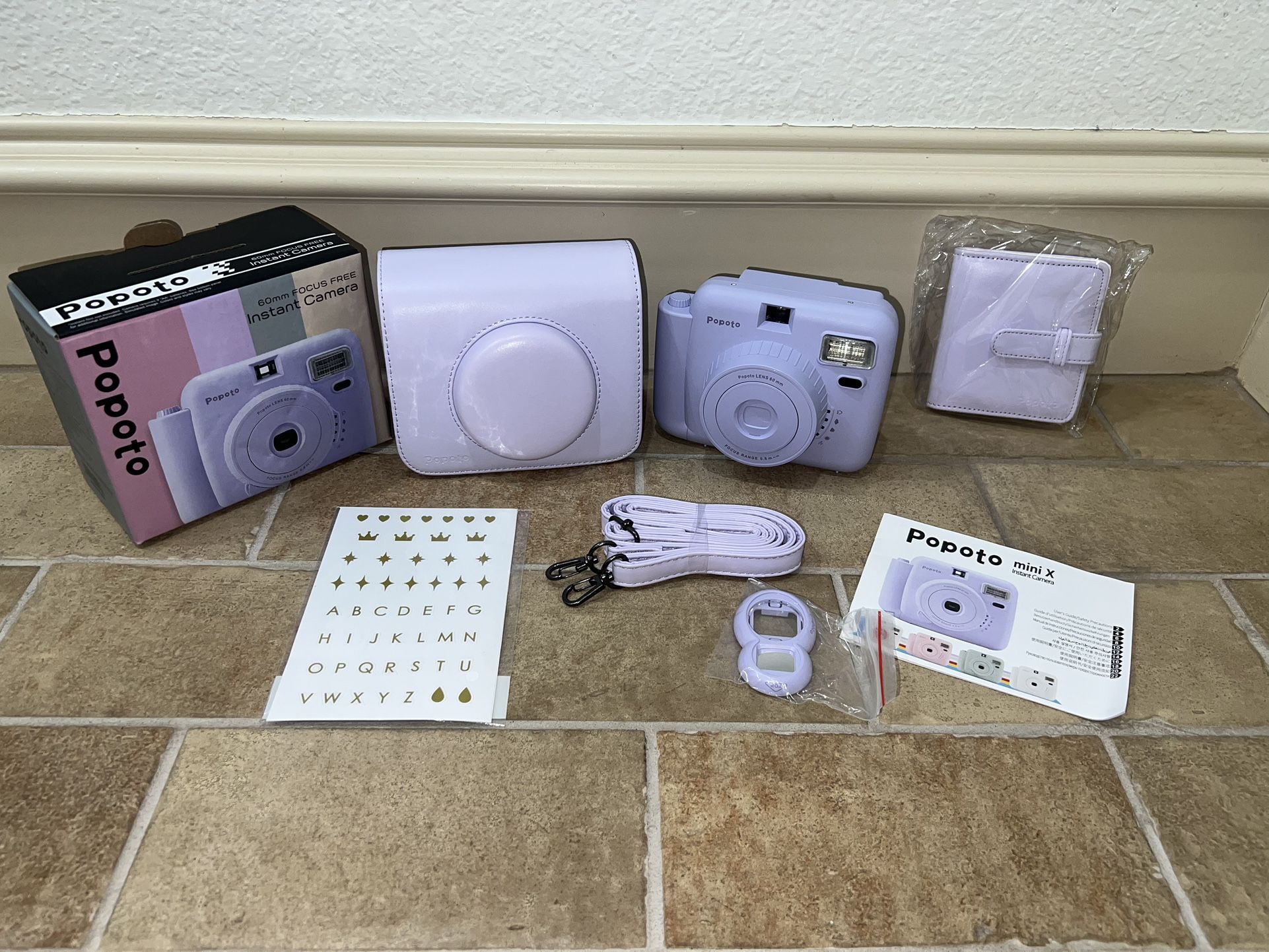 Popoto 60mm Focus free Instant Camera - Lavender Purple