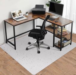 Office Chair Mat - White, 63"x51"