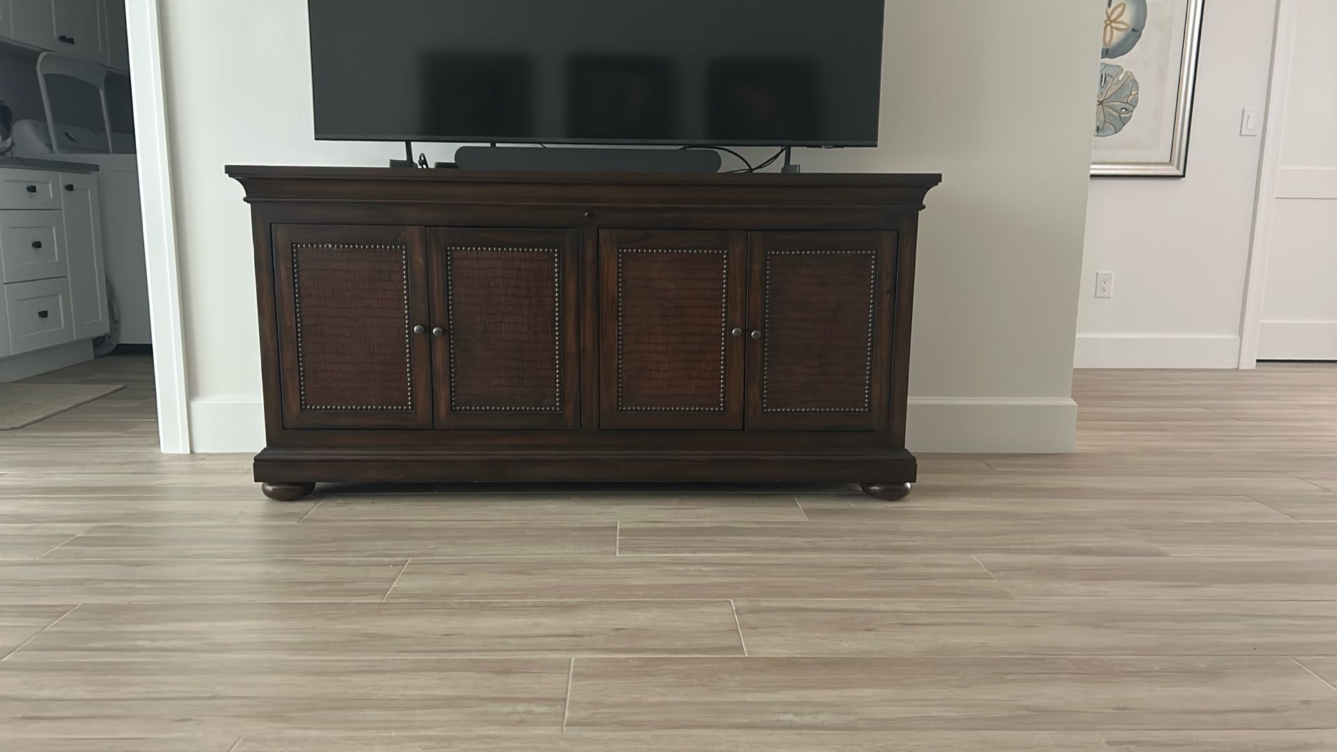 All Wood  Console  Table