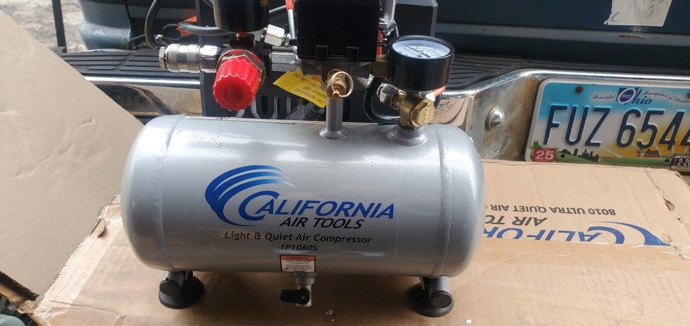 California air tools 1.0 Gal. Light and Quiet Steel Tank Electric Port - $