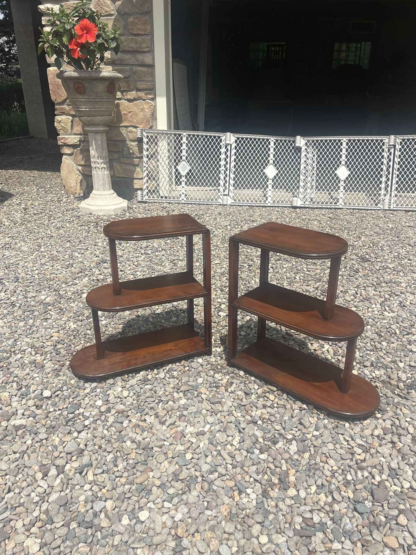 Pair of Antique Art Deco Shelves.