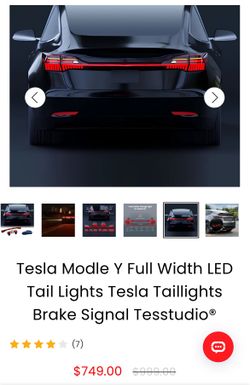 Tesla model Y Model 3 Full Width LED Taillights