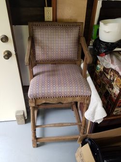 Vintage tall padded chair cool