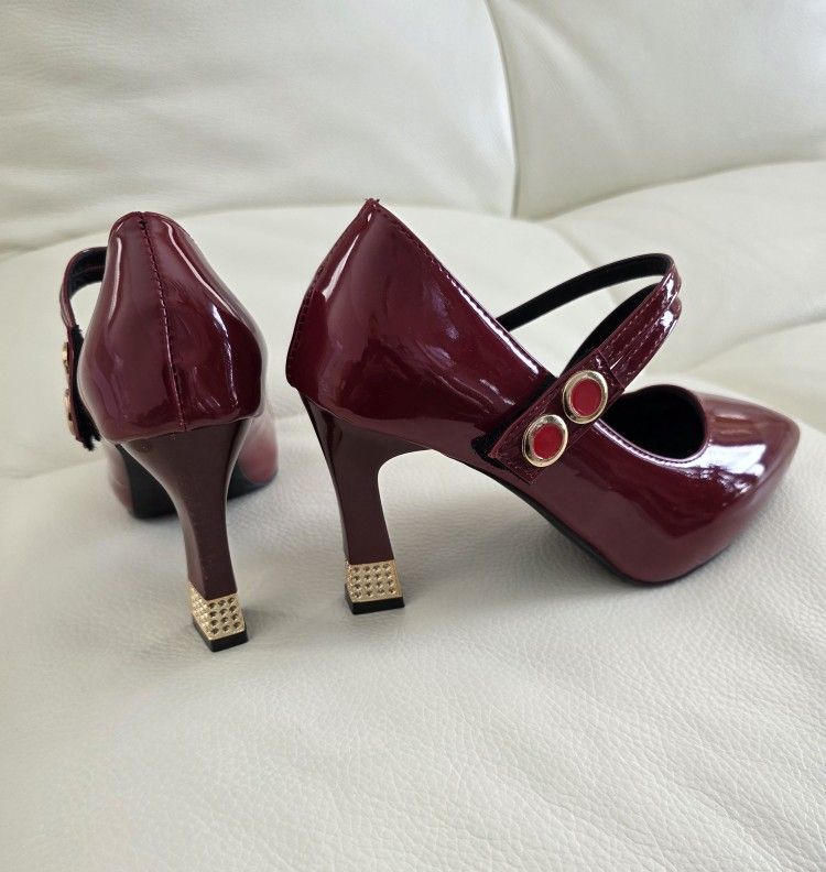 Women's Patent Leather Shoes, Sizes 37, 38, 39