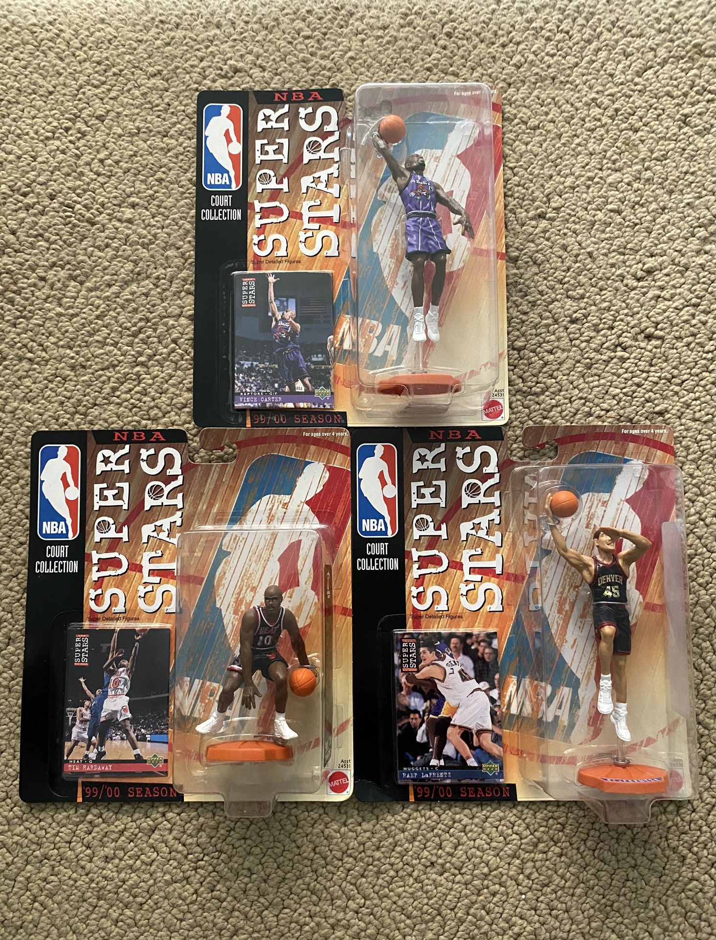 NBA Superstars Figures (Carter, Hardaway & LaFrentz)