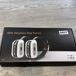 GPS Wireless Dog Fence System for 2 Dogs – Electric Training Collar NIB