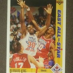 1991-92 Upper Deck Bernard King East All-Star #65 1990-91 Basketball Card Vintage Collectible Sports NBA