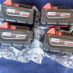 Milwaukee XC 5 Amp Batteries $60 Each