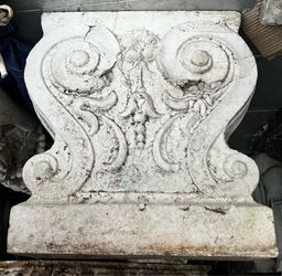 Vintage concrete bench stands