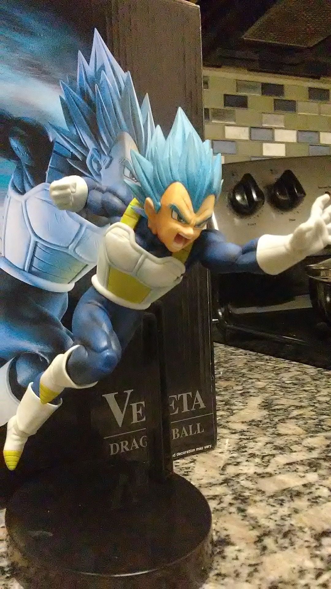 Dragon ball super super saiyan god super saiyan vegeta z battle figure blue evolution statue