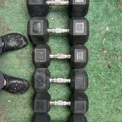 50’s 35’s and 25’s dumbbell sets